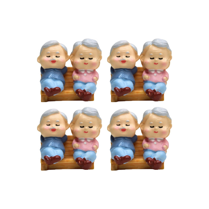 Wonderland imported miniatures ( pack of 4 ) grandma grandpa