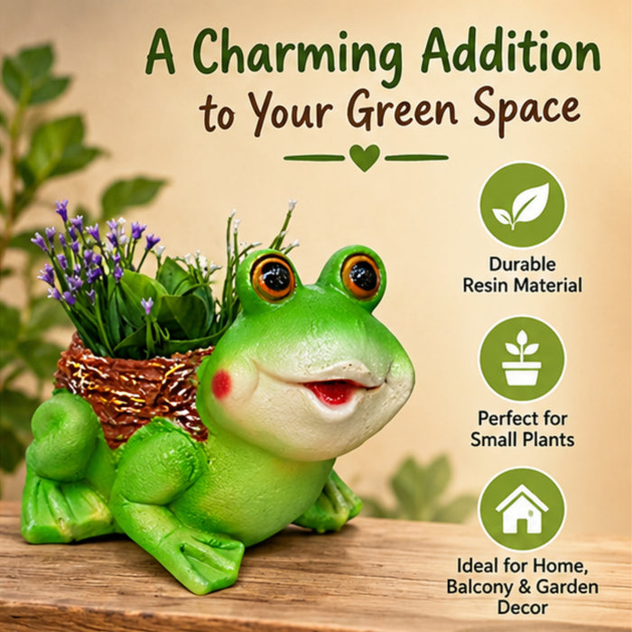 Cute Outdoor Frog Planter  for home and garden decor