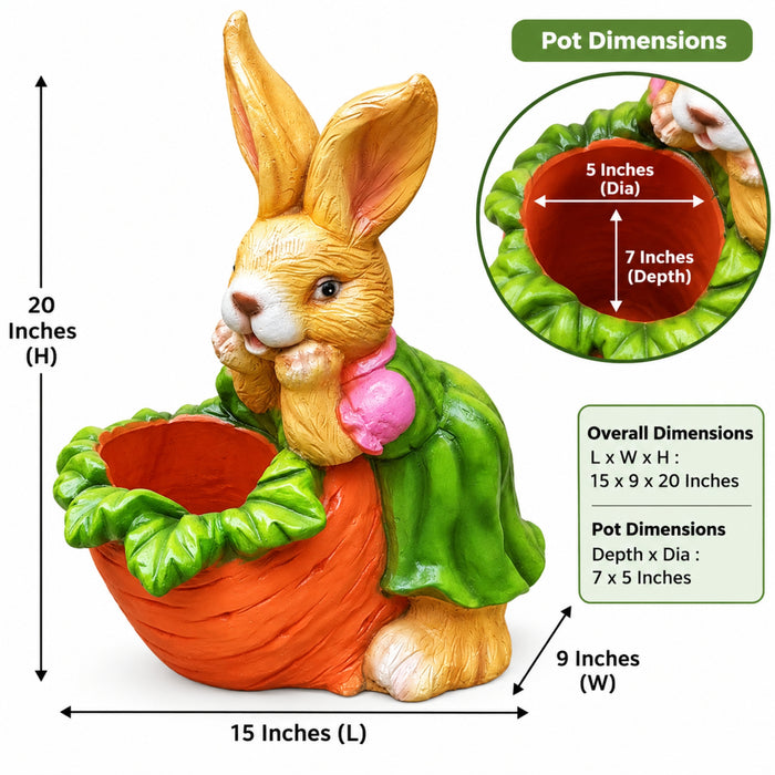 Cute Bunny Planter for Garden and Balcony Decoration