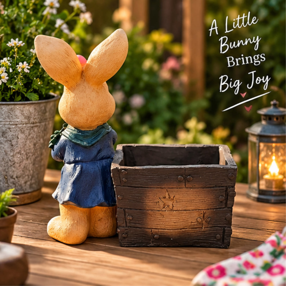 Whimsical Bunny Rabbit Garden Planter