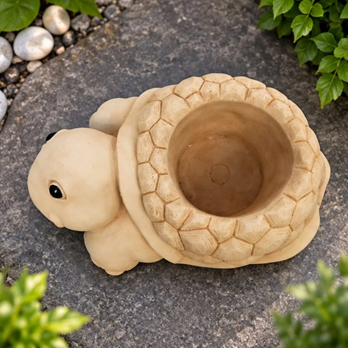 Tortoise Pot/Planters (Buddha Statue, Monk Statue, Garden Statue, Outdoor décor, Resin décor) (Feng Shui Items, Zen Garden)