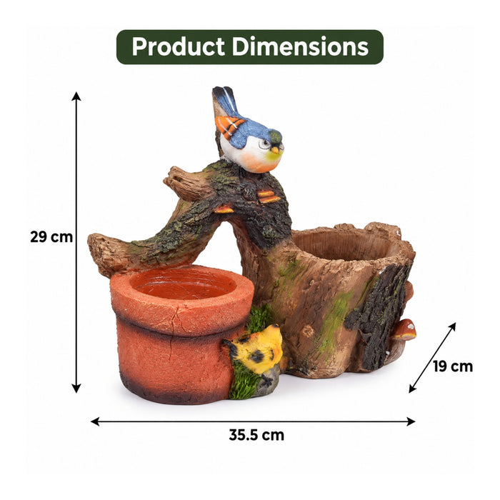 Two Birds with Two Flower Pot/Planter/Container for Home Decoration, Garden Decor, Balcony, Kids Room Decor, Gift, Gifting