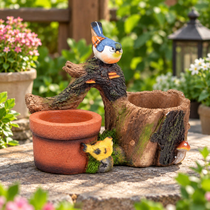 Two Birds with Two Flower Pot/Planter/Container for Home Decoration, Garden Decor, Balcony, Kids Room Decor, Gift, Gifting