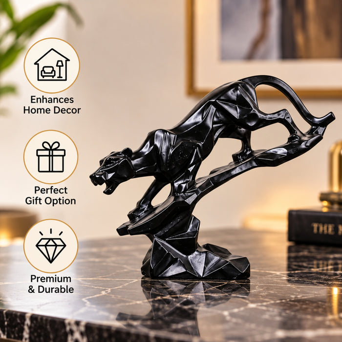 Black Panther Jaguar Statue Showpiece