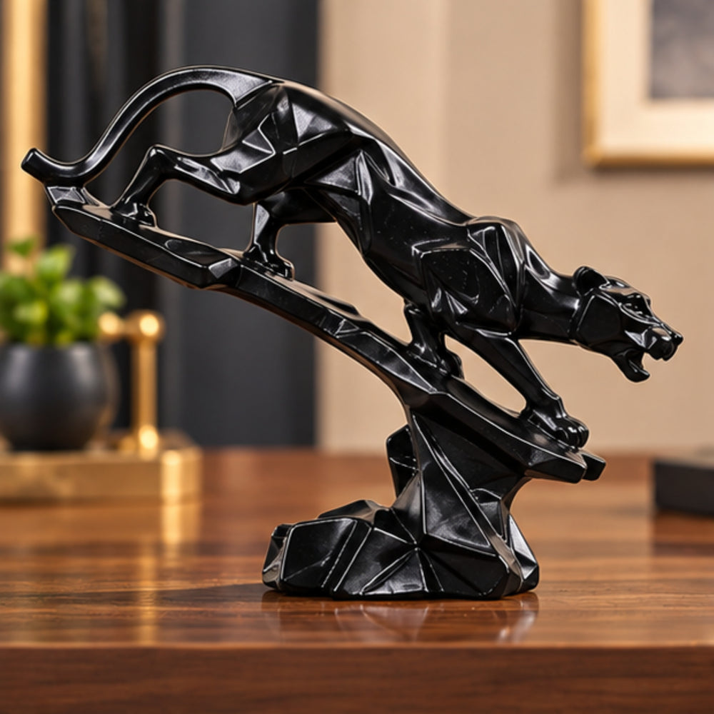 Black Panther Jaguar Statue Showpiece