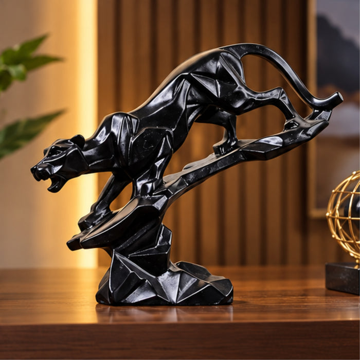 Black Panther Jaguar Statue Showpiece