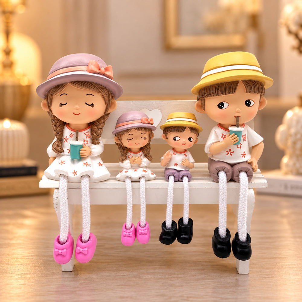Hanging Legs Showpiece Drinking Juice  Figurine for Home Decoration
