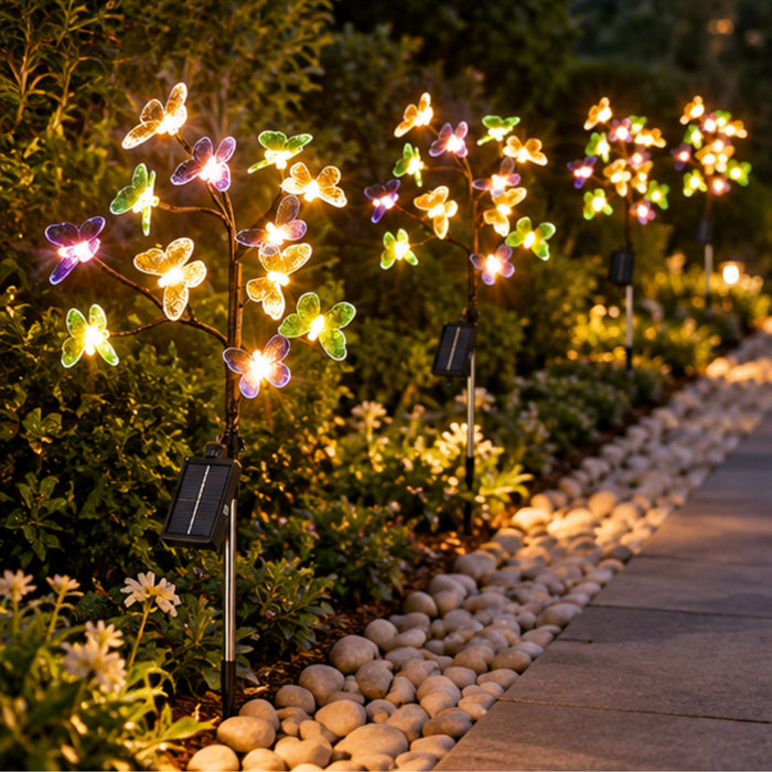 Solar Butterfly Garden Lights – Set of 4