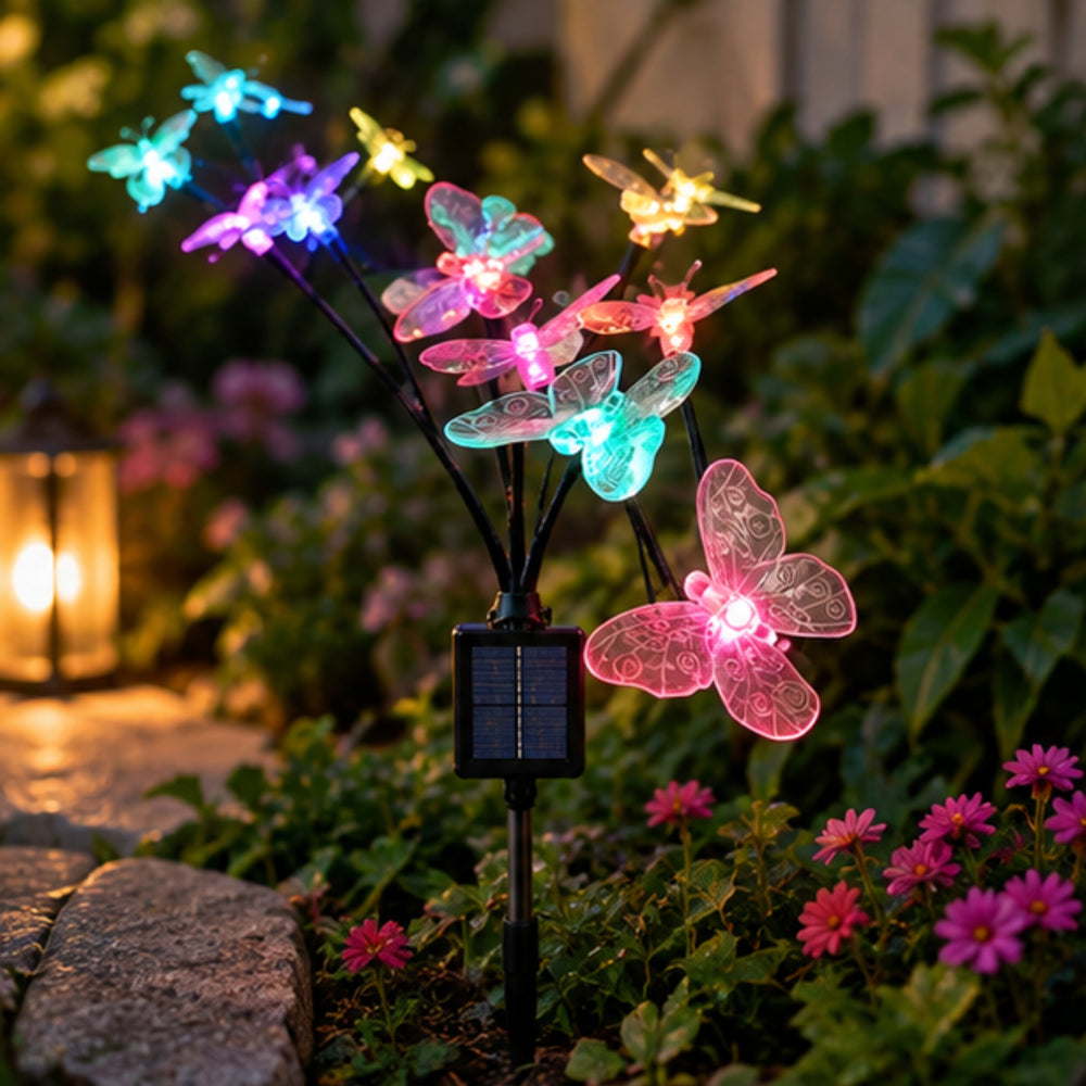 Solar Butterfly Garden Lights – Set of 4