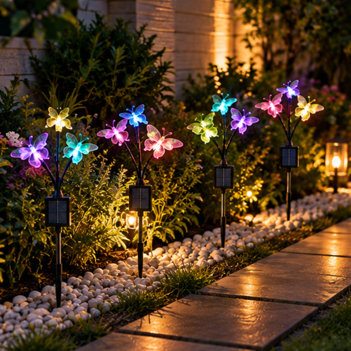 Solar Butterfly Garden Lights – Set of 4