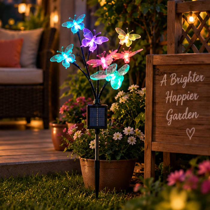 Solar Butterfly Garden Lights – Set of 2
