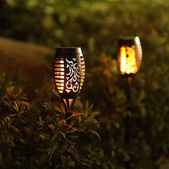 Solar Mashall Flame Torch 4-Pack – Flickering LED Waterproof Pathway Lights