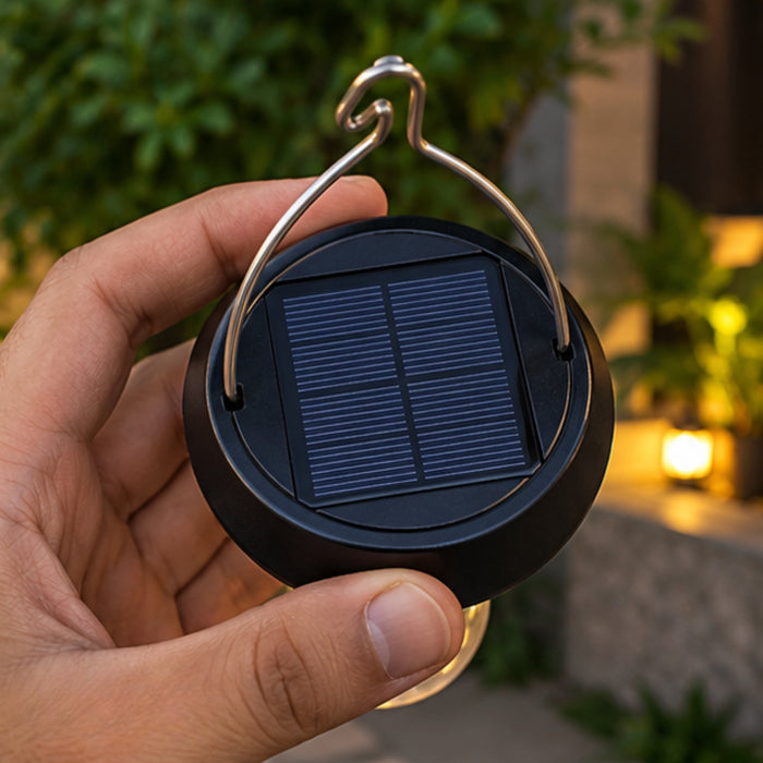 Portable Solar Hanging LED Bulbs with Integrated Hooks (Set of 3) – Outdoor & Garden Decor Lighting