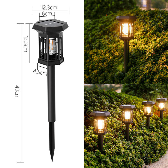Weatherproof LED Solar Pathway Lights – Vintage Garden Stake Lanterns (Set of 4)