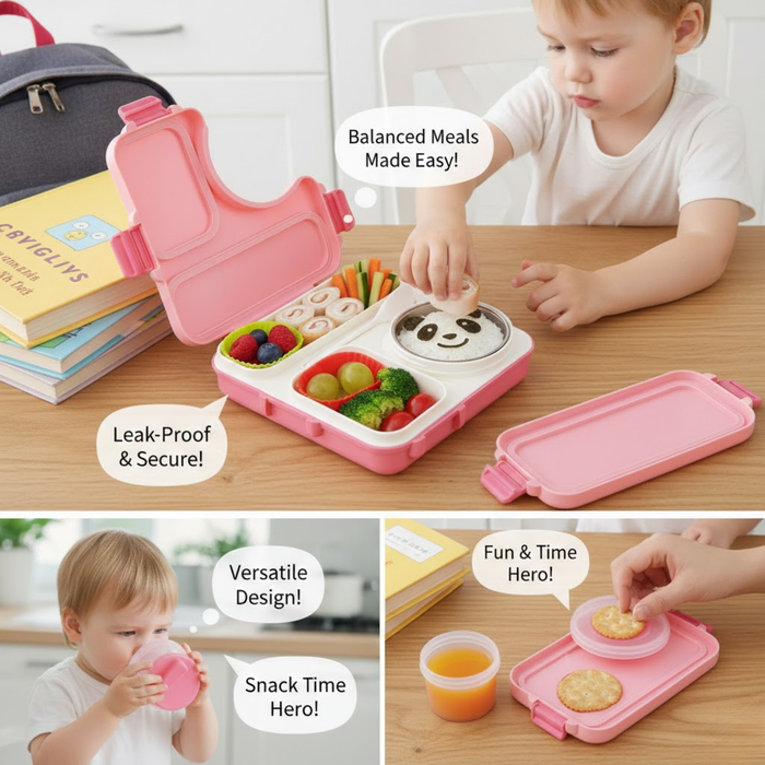 Kids- 850 ml SS Lunch box- 304 Stainless Steel Sea Horse tiffin Box (price per pc)|Leak-Proof Tiffin Box for Kids | Premium School and Picnic Lunch Box- 8x9x2 inch