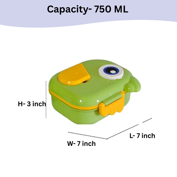 Kids- 750 ml plastic lunch box   (price per pc)|Leak-Resistant, Lightweight Lunch Container for School & Travel- 7x7x3 inch