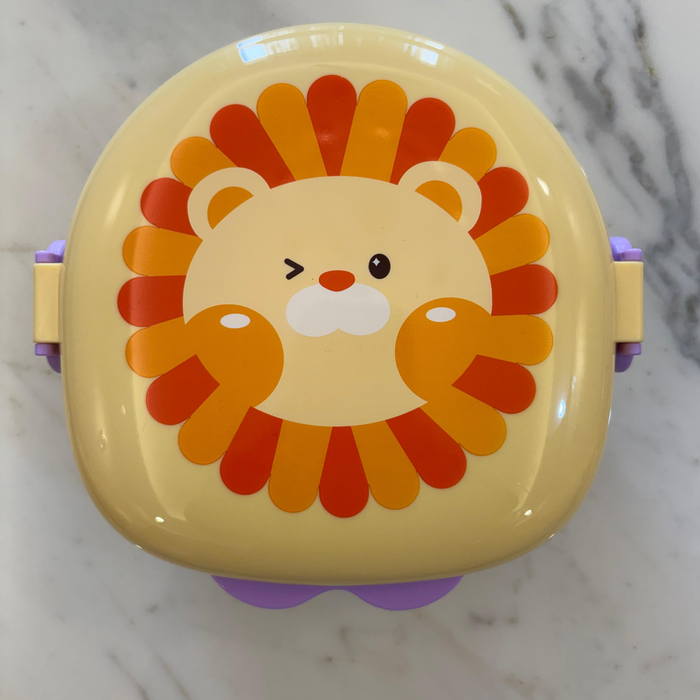 Wonderland Kids- 300 ml SS  Lunch Box Stainless Steel Lion Tiffin Box (price per pc)- 7.5x7.5x3 inch