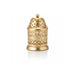 Intricate gold metal Jaali design candle holder|