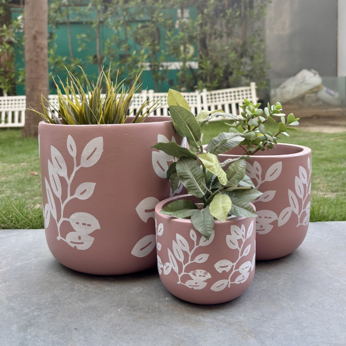 Terracotta Set of 3 planter- small , big medium