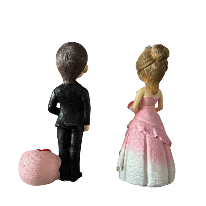Wonderland Hand-Painted Romantic Marriage Couple Figurine Set