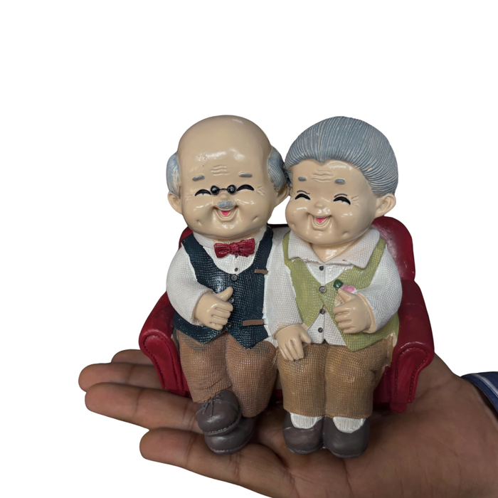 Wonderland Handcrafted Elderly Couple Figurine