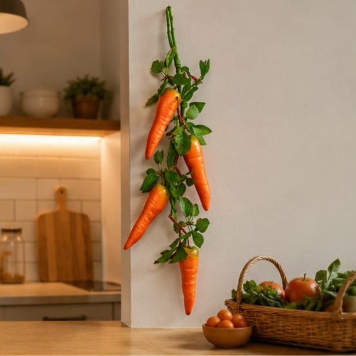 Set of 2 Artificial Carrot Hanging Garlands