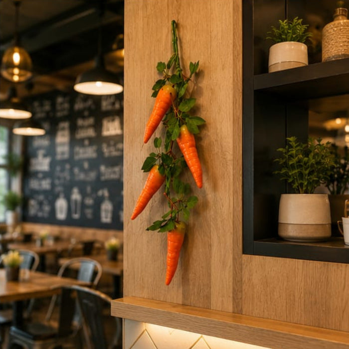 Set of 2 Artificial Carrot Hanging Garlands