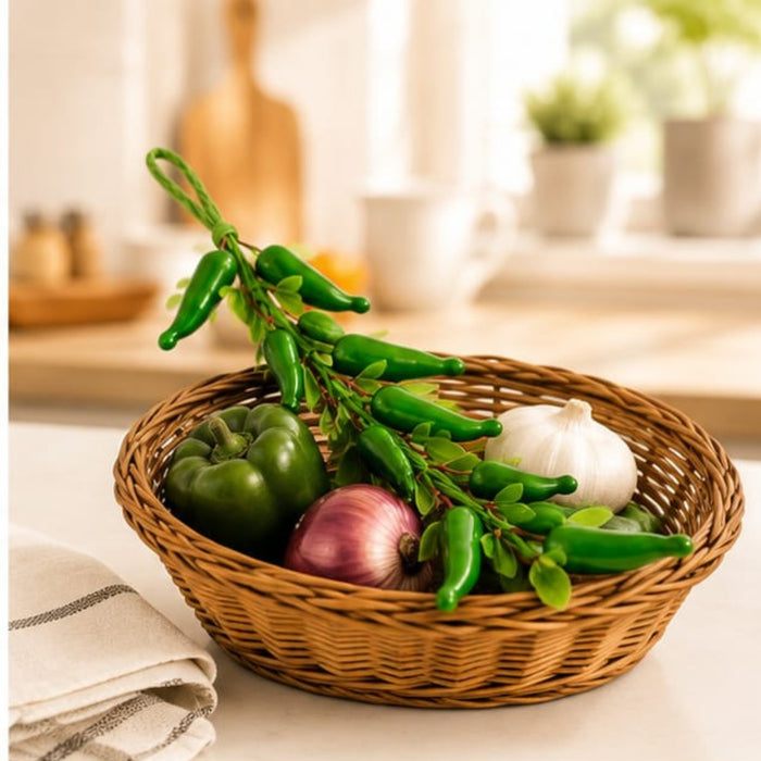 Artificial Real Looking Green Chillies String (Set of 2)