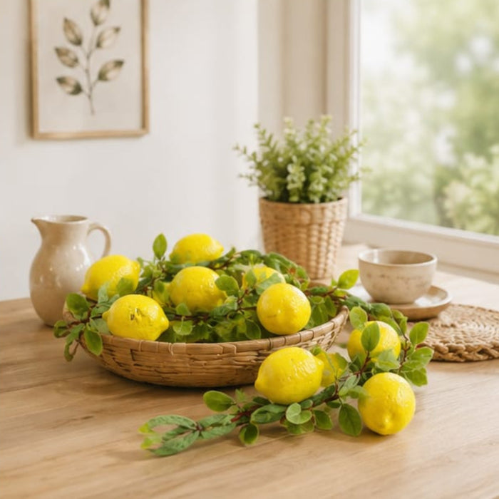 Artificial Real Looking Lemon String (Set of 2)