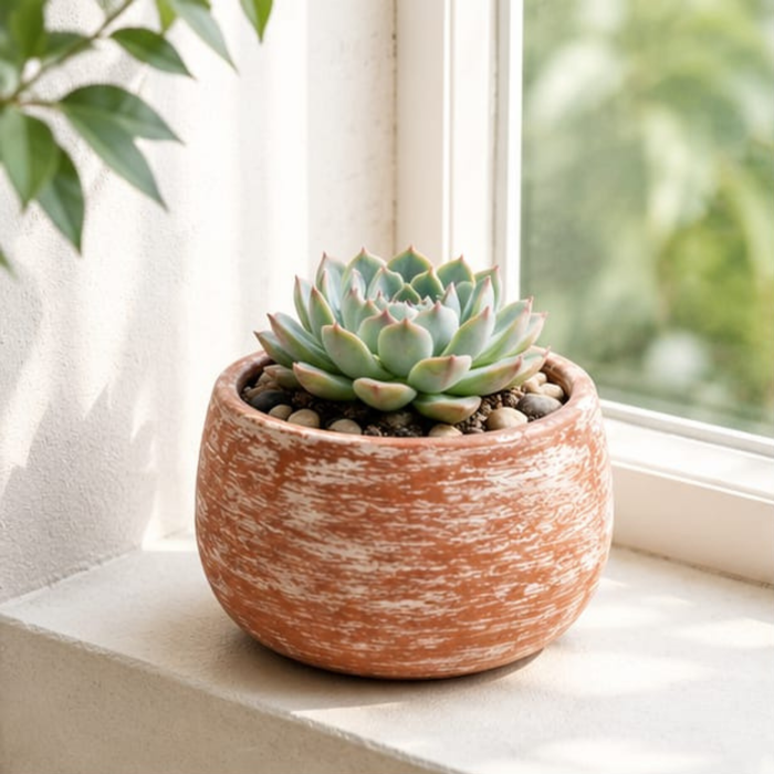 Handcrafted Rustic Terracotta Planter