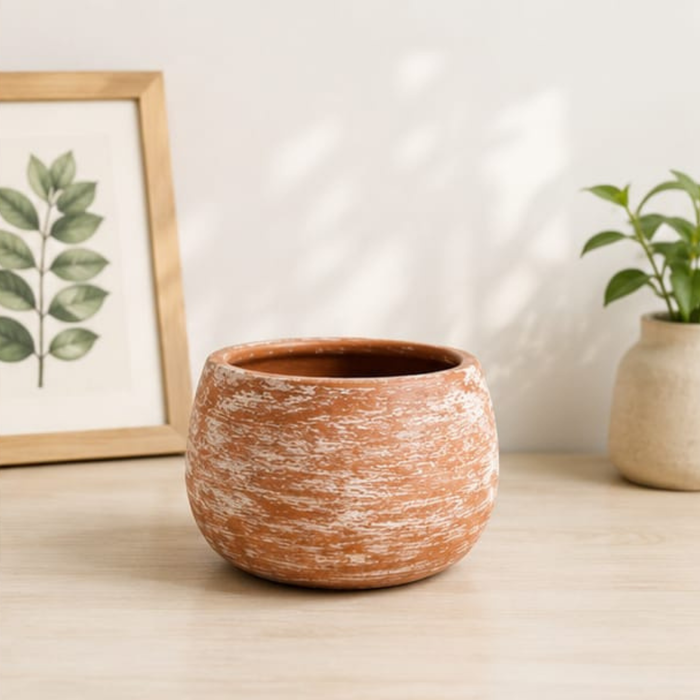 Handcrafted Rustic Terracotta Planter