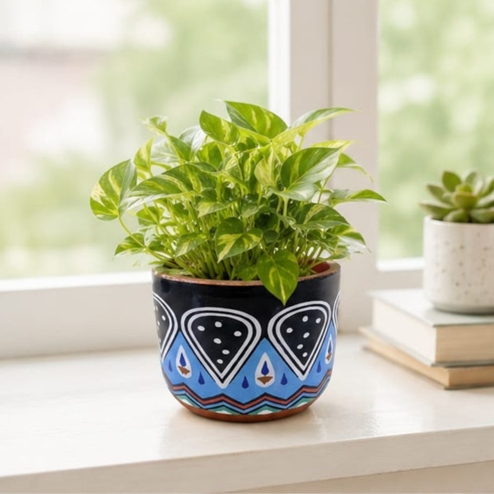 Hand-Painted Terracotta Planter