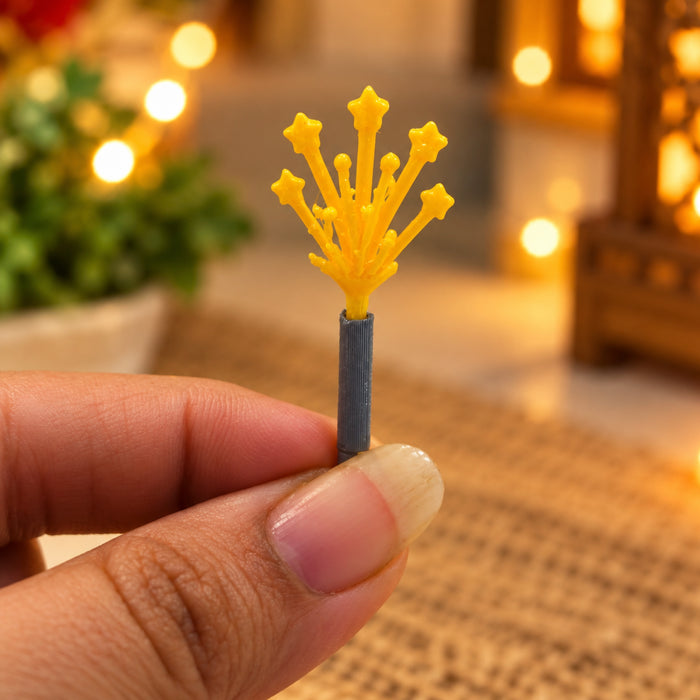 Set of 11 Diwali Miniatures for Dollhouse & Miniature Decor | Mini Diya, Lotus, Decorative Lights & Festive Accessories | Diwali Decoration for Fairy Garden, Doll House & DIY Crafts