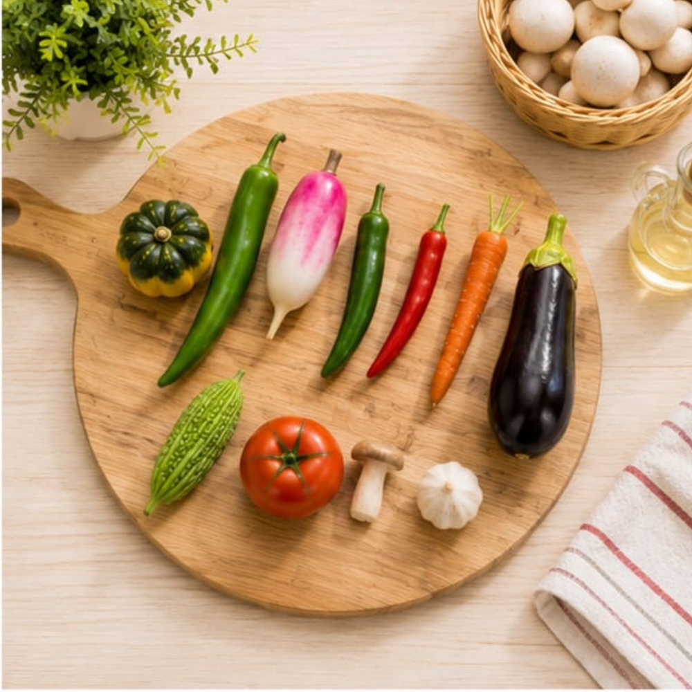 11-Piece Realistic Artificial Vegetable Set