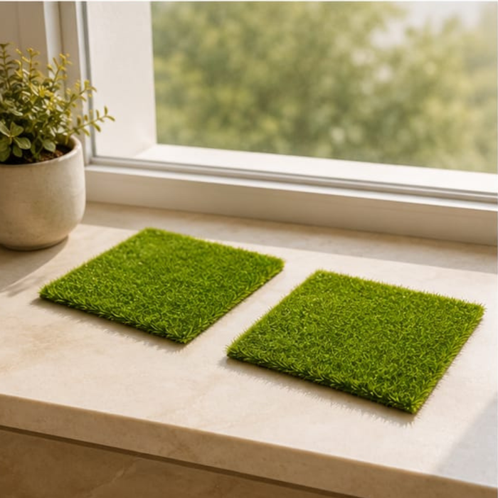 Set of 2 Artificial Grass Lawn Micro Landscape