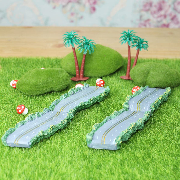 ( Set of 4) Road Miniature Toys for Fairy Garden