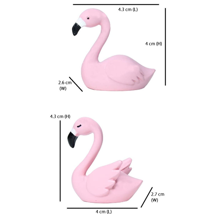 (Set of 2) Flamingo Miniature Toys for Fairy Garden