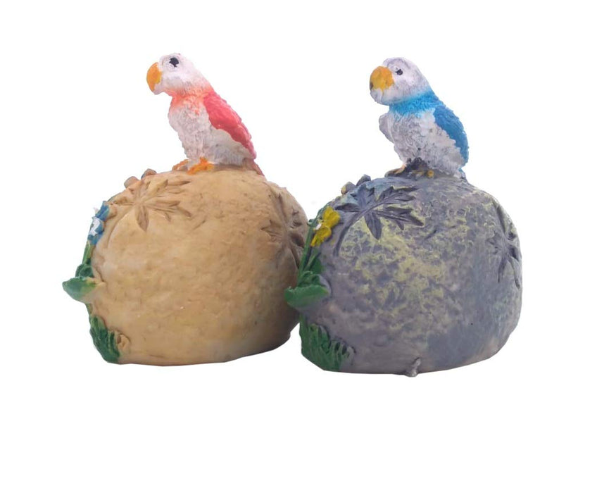 ( 2 Pc/Set) Bird on Rock Set Garden/Bonsai Miniature for Landscape