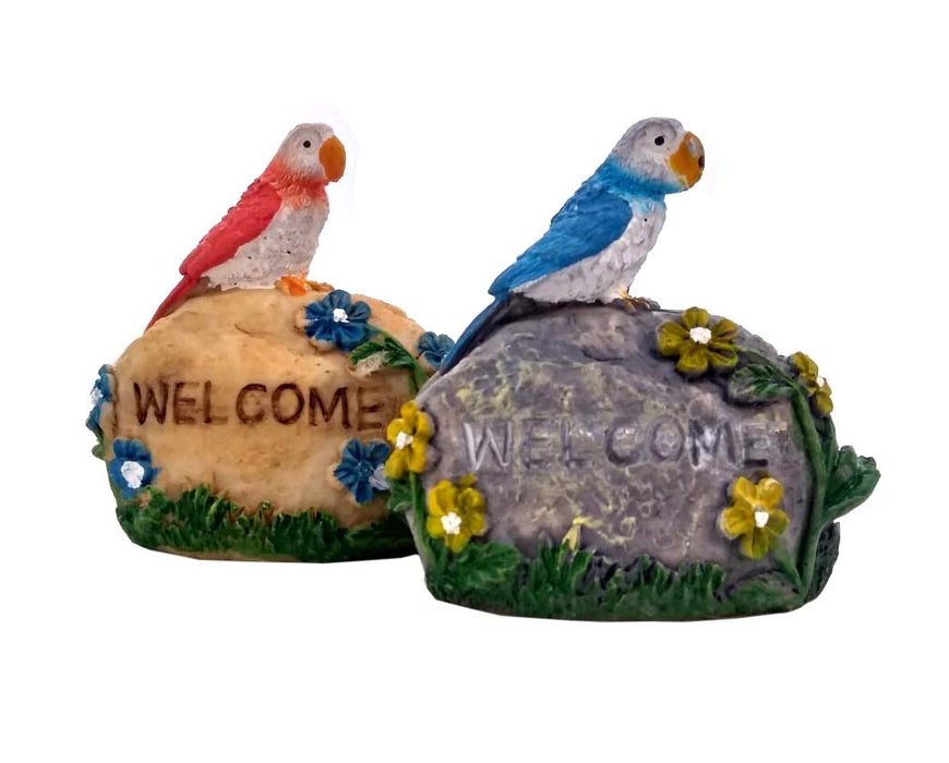 ( 2 Pc/Set) Bird on Rock Set Garden/Bonsai Miniature for Landscape
