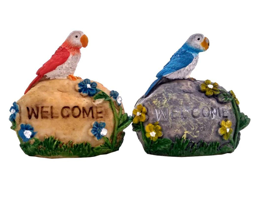 ( 2 Pc/Set) Bird on Rock Set Garden/Bonsai Miniature for Landscape