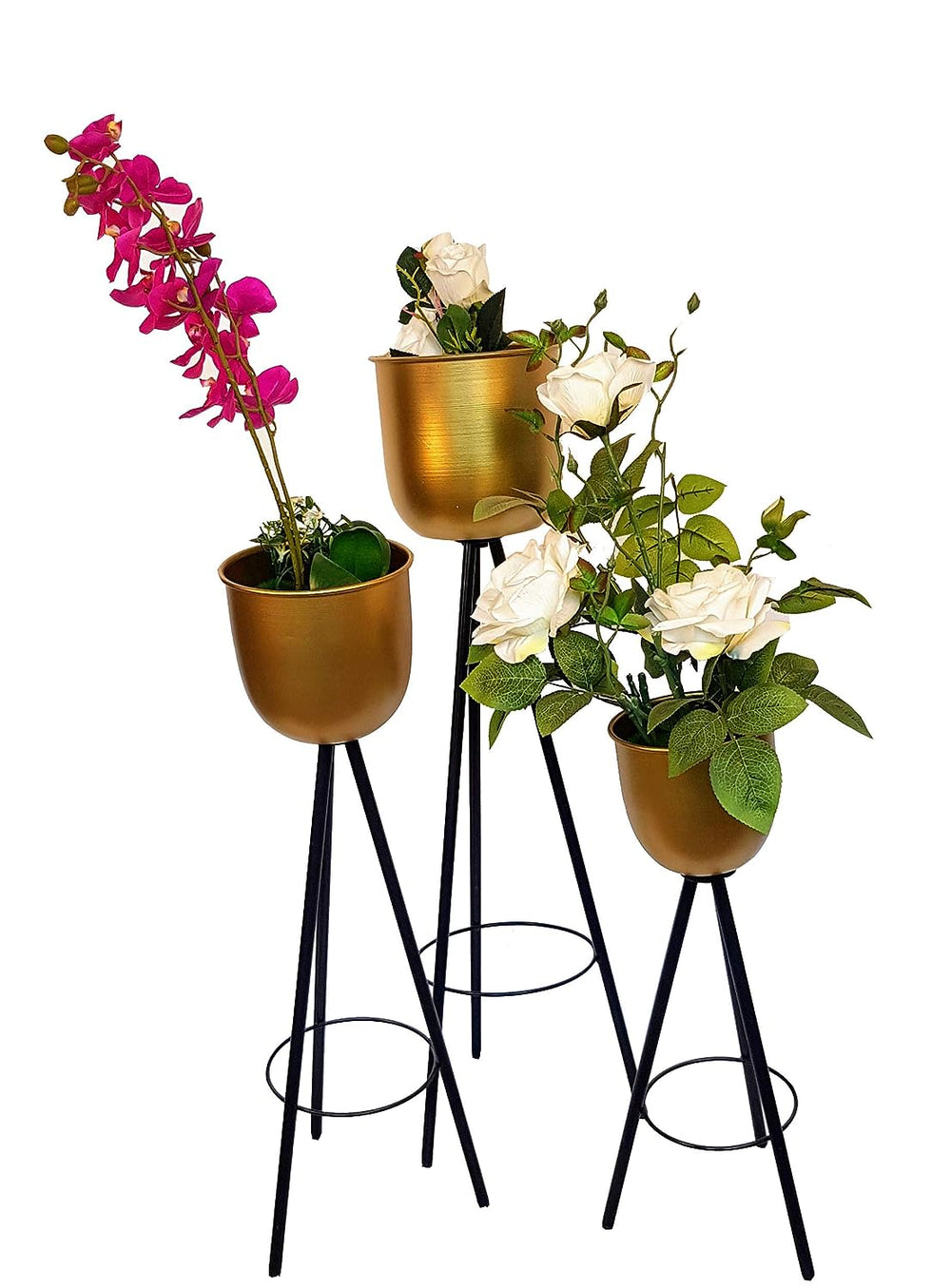 Metal Planter with stand (Set of3)
