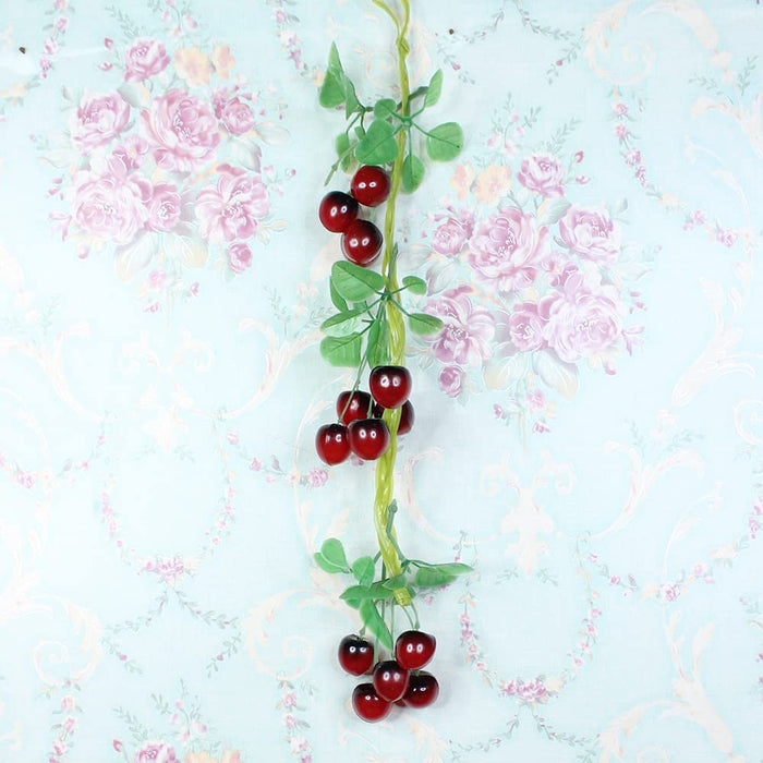 (Set of 2) Artificial Fruit String of Cherry