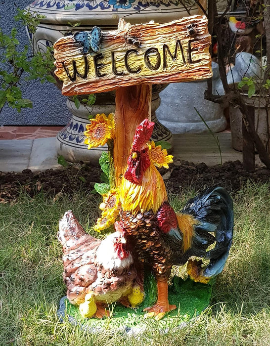 Welcome Hen statue for home and Garden decor
