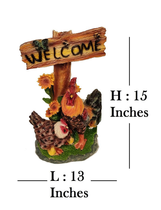 Welcome Hen statue for home and Garden decor