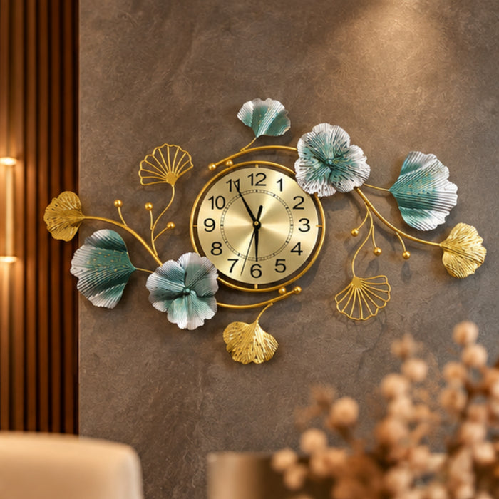 Wall Decor - Luxury Leaf Wall Clock