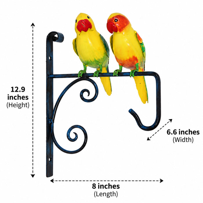Two Parrots Wall Plant Hanger for Home Decoration