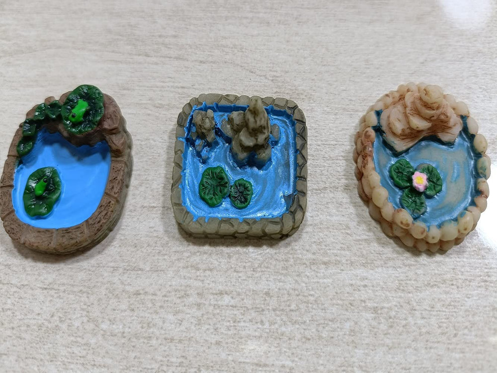Miniature Toys : (Se of 3) Small Ponds for Fairy Garden Accessories