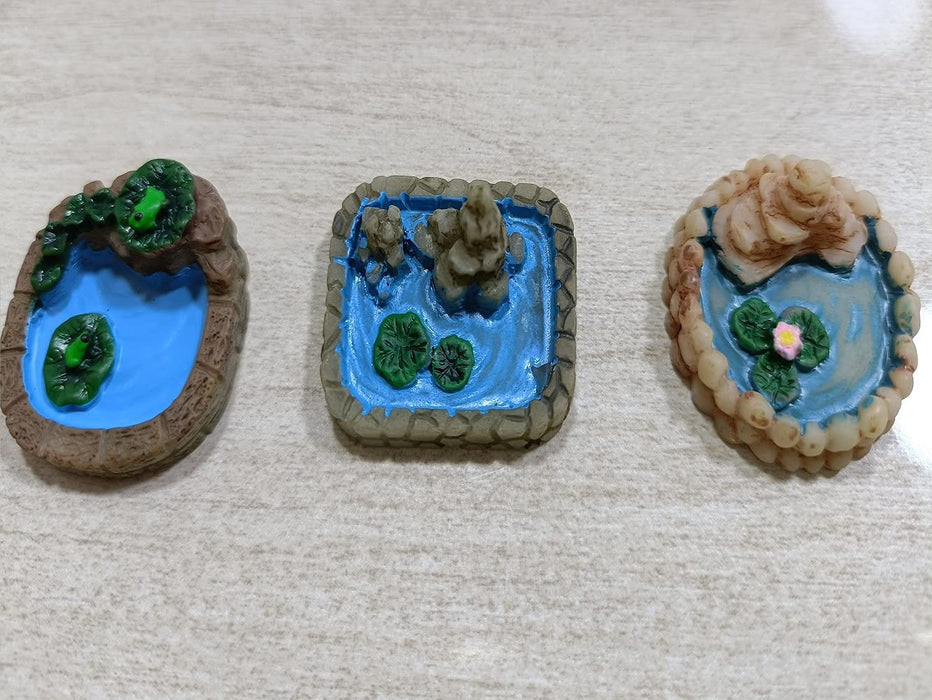 Miniature Toys : (Se of 3) Small Ponds for Fairy Garden Accessories