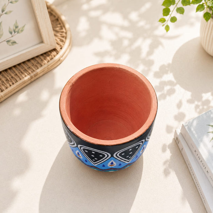 Wonderland Hand-Painted Terracotta Planter