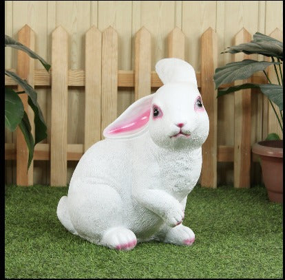 (Set of 2) Very Big Rabbits Statue for Garden Decoration
